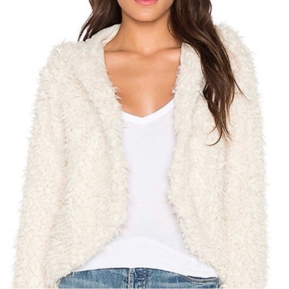Free People faux fur hoodie S - Picture 4 of 6